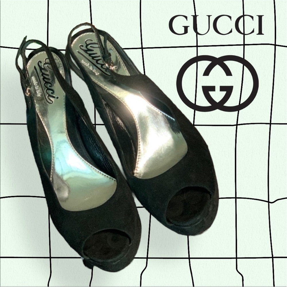 Gucci Suede Wedges